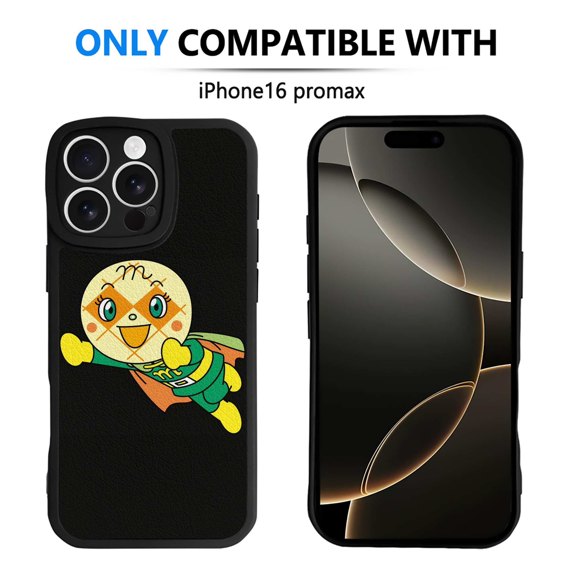 （画像用） アンパンマン Anpanman 【iPhone 16シリーズ対応】シリコンスマホケース（レザー調） 材質：シリコン